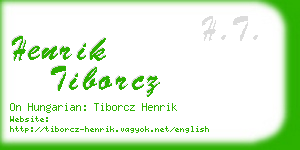 henrik tiborcz business card